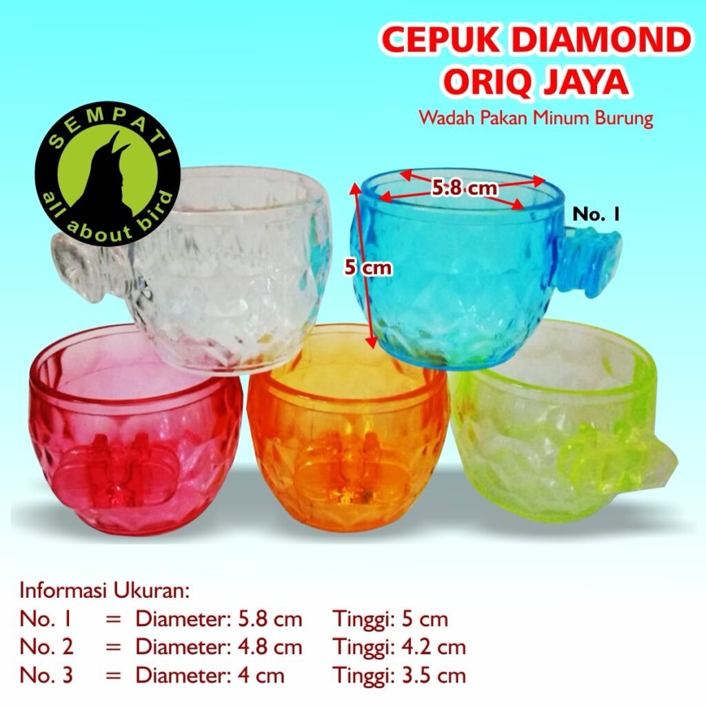 Cepuk Pakan/Minum Bulat Diamond Oriq Jaya