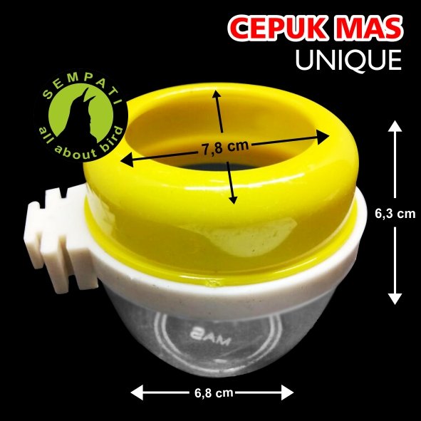 Cepuk Pakan/Minum Plastik Mas
