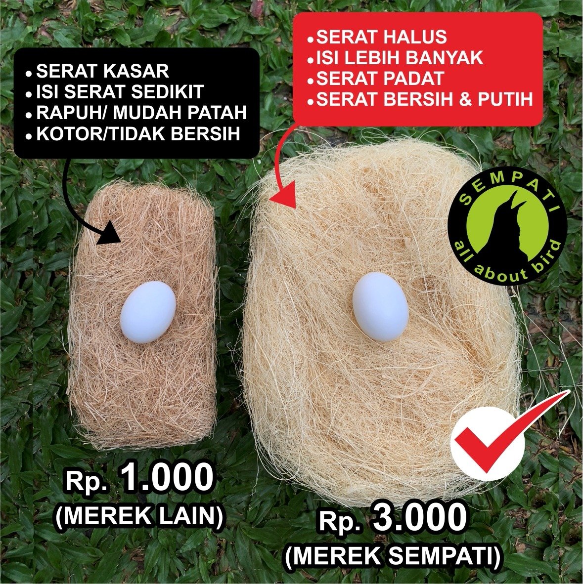 Serat Nanas Aurora Wijaya – Bahan Sarang Burung