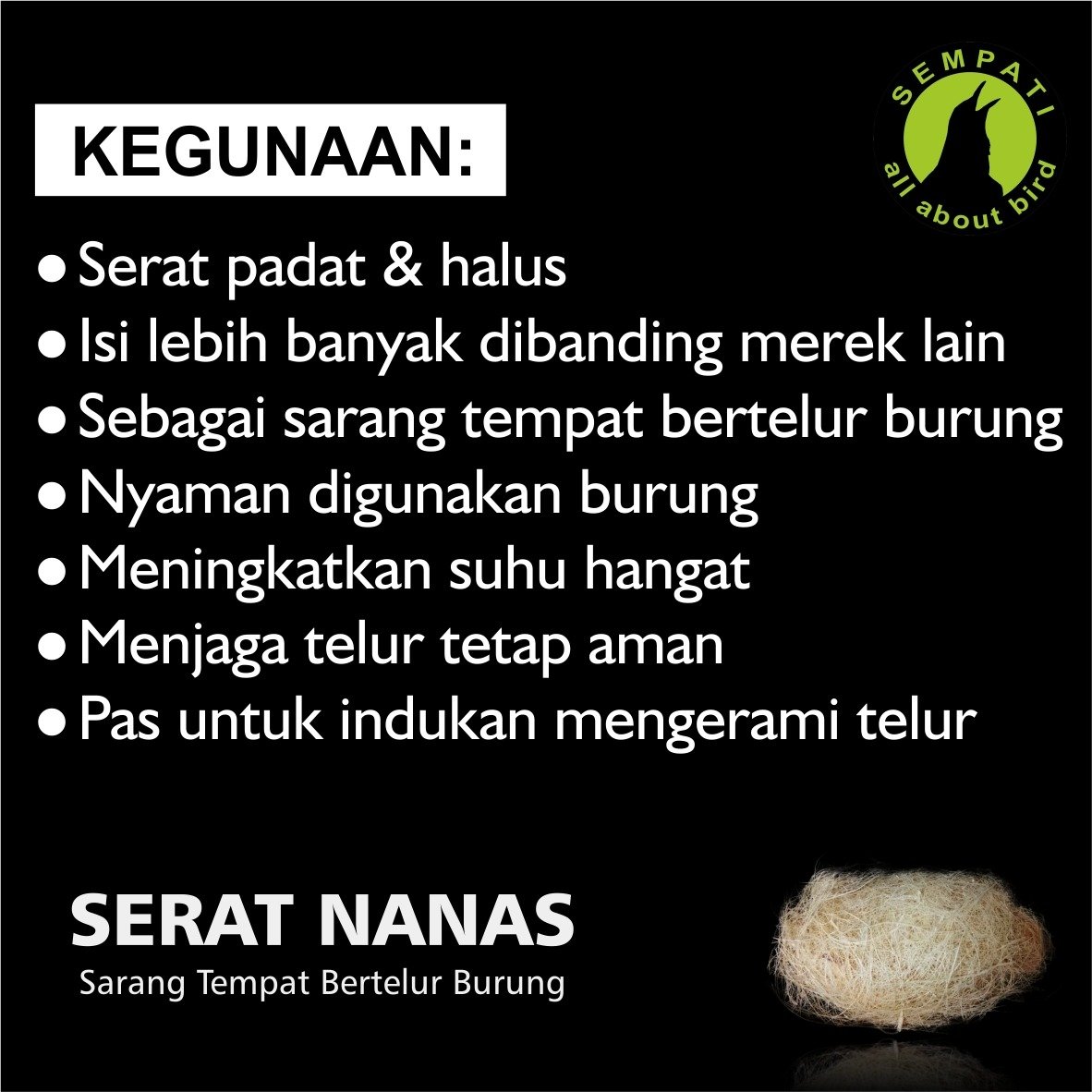 Serat Nanas Aurora Wijaya – Bahan Sarang Burung - Gambar 5